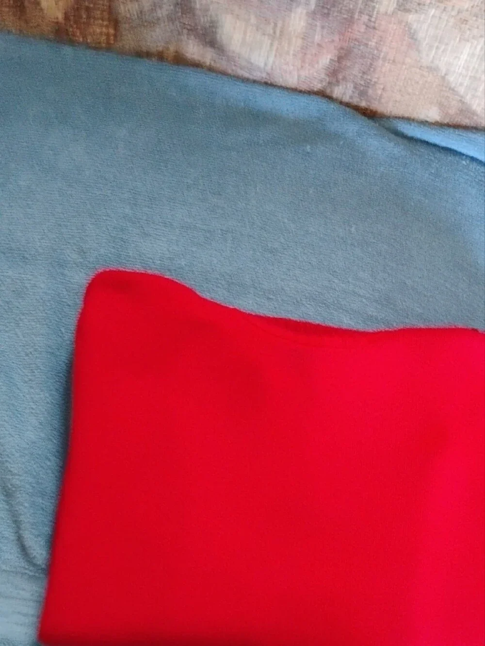 Chaps Red turtleneck Ribbed Fold-Over Sweater - Picture 6 of 7